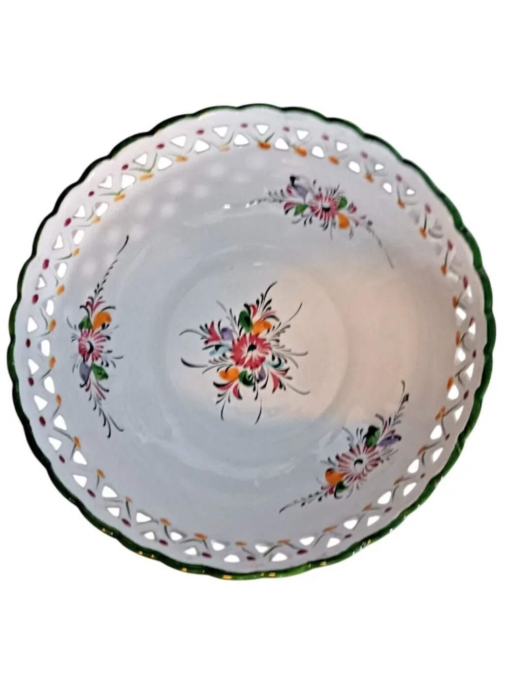 Vintage R. C. & Cal RCCL Hand Painted Ceramic Serving Bowl Portugal  4